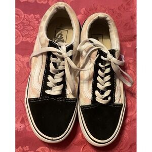 Vans OTW Old Skool Sz 7.5W / 6M Pink White Black Canvas Suede Shoes Sneakers